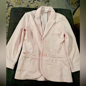 Girls pink heavy cotton blazer. Size XS (4/5)